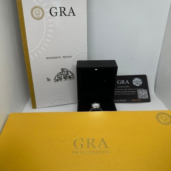 Moissanite Diamond Ring Engagement Wedding Anniversary 5 Ct 6 Prong Size 6 - Picture 2 of 10